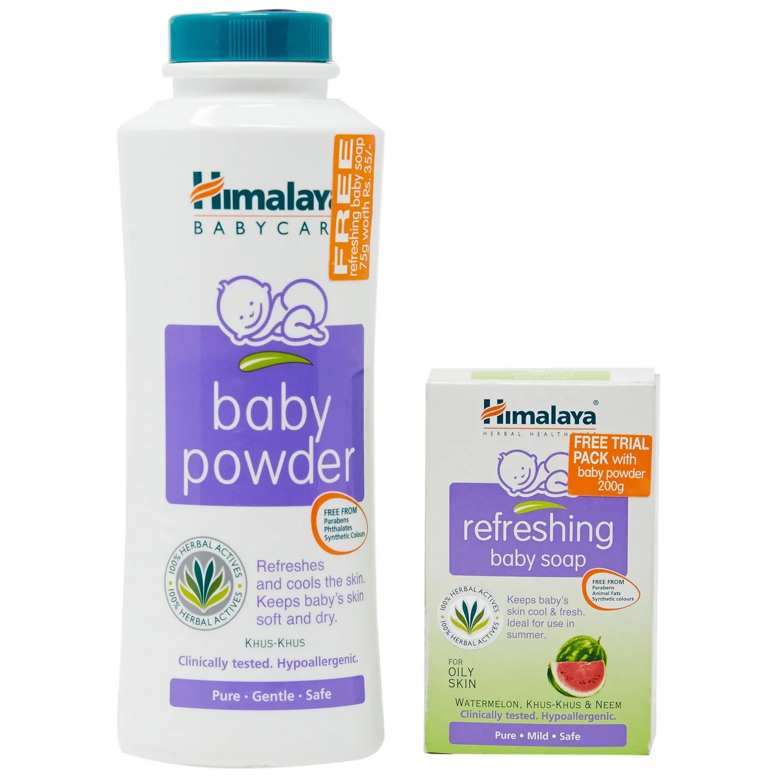 Himalaya Baby Powder 200g + Himalaya Baby Soap 75g