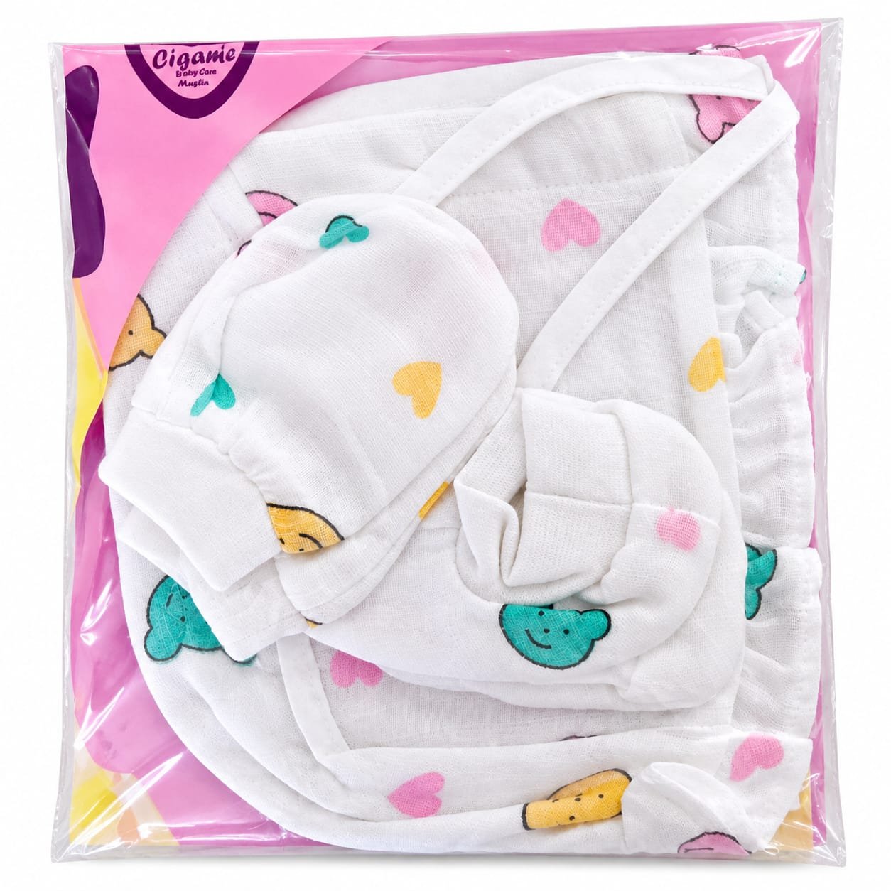 3203 Bonnet Cap Frill Mittens